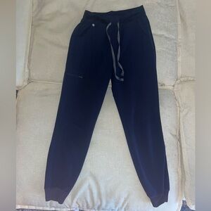 Navy figs high waisted jogger scrub pants